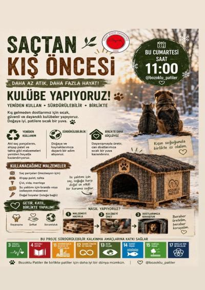 Saçtan Kış Öncesi Kulübe Yapıyoruz!