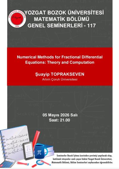 Matematik Bölümü Genel Seminerleri - 117