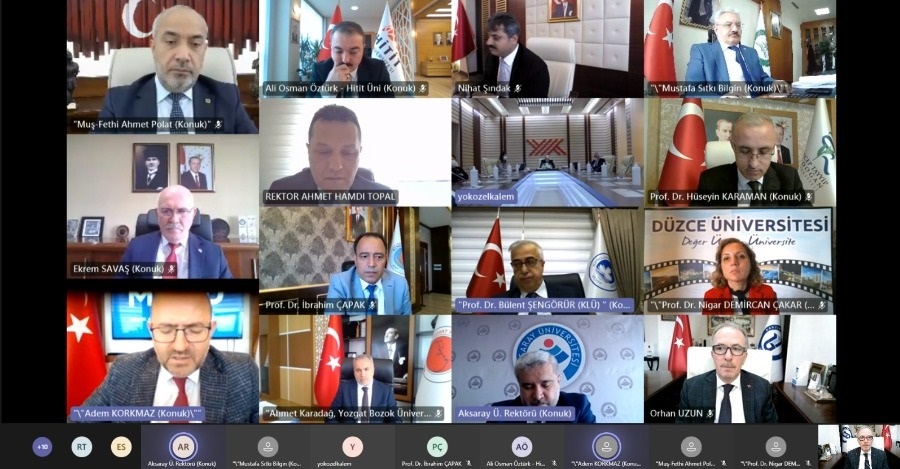 İHTİSASLAŞAN ÜNİVERSİTELERİN REKTÖRLERİ YÖK BAŞKANI SARAÇ’IN BAŞKANLIĞINDA BİR TOPLANTI GERÇEKLEŞTİRDİ