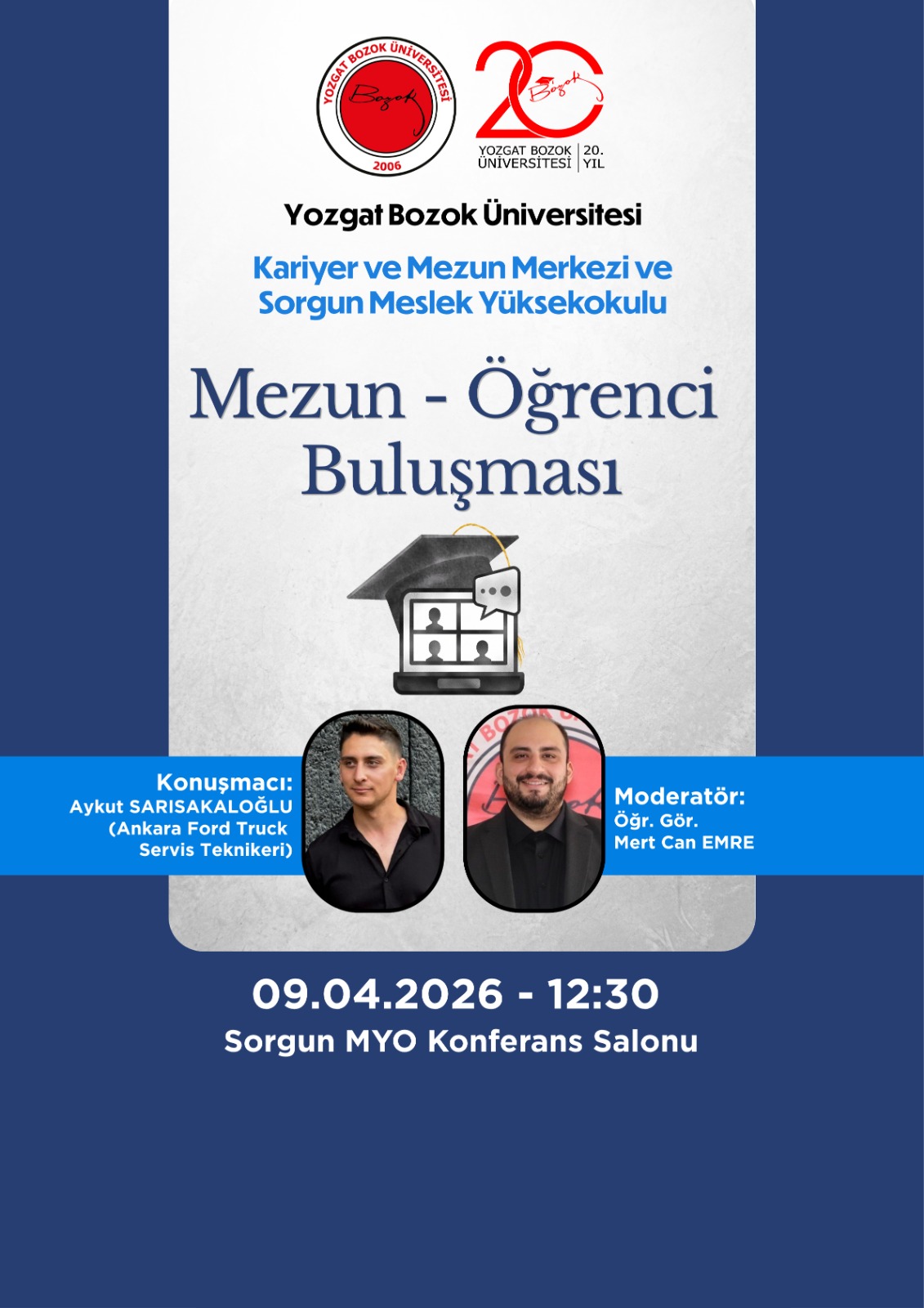 Motorlu Araçlar Bölümü Mezun-Öğrenci Buluşması Afişi